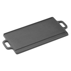 Piastra ghisa (50,8x23cm) double face liscia rigata Nero PIASTRA4323