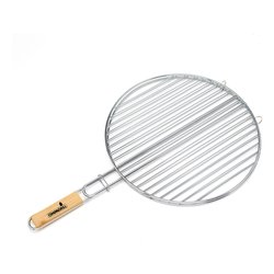 Griglia barbecue doppia con manico acciaio (65x40,5cm) Cromo B04000