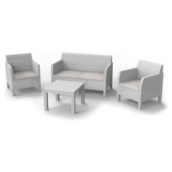Set da esterno polipropilene MATILDE 114 4 posti Bianco Z0114R5 0800