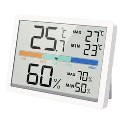 Termometro ambiente (9x1,5x7cm) con igrometro JUSTAMINUTE Bianco JD 9039