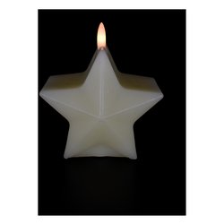 Candela led (11cm) Stella fiamma con timer CHRISTMAS Avorio D3905