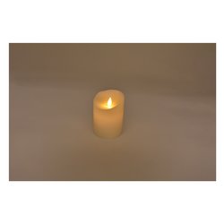 Candela led (7,5x10cm) effetto fiamma con timer Avorio D2222