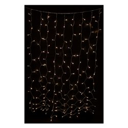 Tenda luminosa Natale 200 luci - LED (1 + 3 mt) Giuntabile Giochi di luce IP44 Trasparente D2371