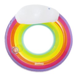 Materassino gonfiabile Rainbow Dreams con poggiatesta (97x51cm) Multicolor 43647