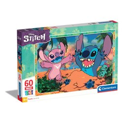 Puzzle 60 pz Maxi Supercolor 4-6a (62x42cm) DISNEY STITCH 26596
