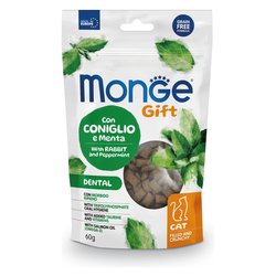 Alimento biscottini gatti adulti Dental gusto coniglio, menta ( 60 gr ) GIFT 8500