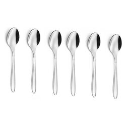 Set cucchiaini caffè 6 pz Inox (12,7cm) KAPPA Cromo lucido CVLX90C6