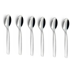 Set cucchiaini caffè 6 pz Inox (11,3cm) SHARK Cromo lucido CVL100C6