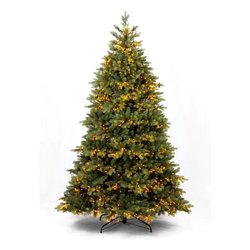 Albero Natale addobbato MONVISO Verde (137x210cm) 3200 luci - MICROLED
