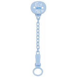 Porta succhietto clip con catenella Azzurro 00004084210000