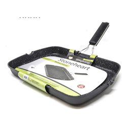 Bistecchiera Alluminio antiaderente Stoneheart (36x26cm) VIVI Nero