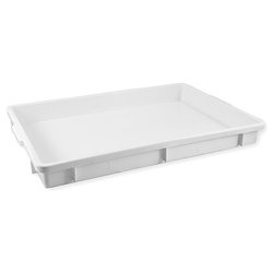 Cassetta sovrapponibile per alimenti (60x40x6cm) TRANSPORT Bianco 1875M1 BI