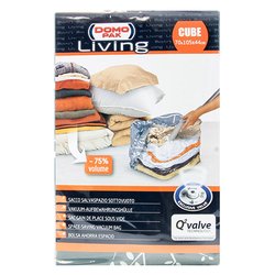 Sacco salvaspazio sottovuoto Cubo (105x70x44cm) EVO VALVE Trasparente 913106