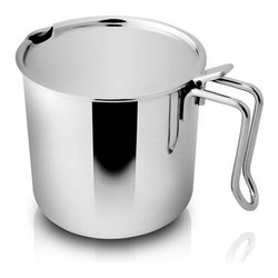 Bollilatte Inox (600ml) con coperchio IDEALE Cromo VPIIC09