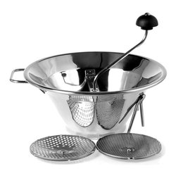 Passa verdura professionale Chef 3 dischi Cromo (33x14cm) 800