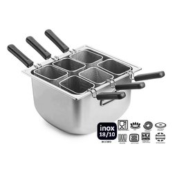 Cuoci pasta Inox (70x38cm) TENDER PROFESSIONAL 6 cestelli Cromo 3390Q406
