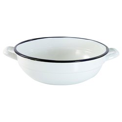 Tegame Smaltato (24cm) Bianco e Blu 012259