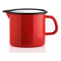 Bollilatte Smaltato (10cm) con beccuccio EVA Rosso 012142