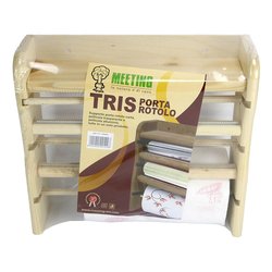 Porta rotolo triplo con carta a parete Naturale 151