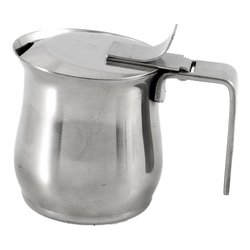 Bollilatte Inox (70ml) Cremiera con coperchio MIGNON Cromo lucido 01370000ICV
