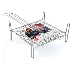 Griglia barbecue doppia con piedi metallo (22x27cm) 262
