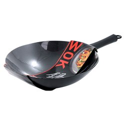 Wok Alluminio antiaderente 1 manico (30cm) EVA Nero 070291