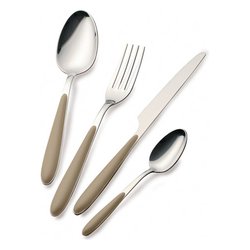 Set posate tavola 24 pz Plastica ABS MASTER Tortora RN94721N24