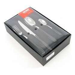 Set posate tavola 24 pz Plastica ABS MASTER Nero RN91521N24
