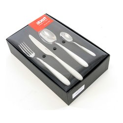 Set posate tavola 24 pz Plastica ABS MASTER Bianco RN91321N24