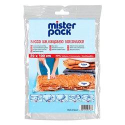 Sacco salvaspazio sottovuoto (70x100cm) MISTER PACK Trasparente 913095