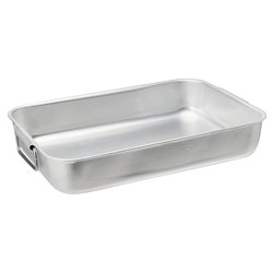 Rostiera Inox (43x28x7,5cm) angoli tondi maniglie snodate PROFESSIONAL Silver ALMA15140