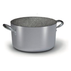 Casseruola Alluminio antiaderente (32cm) PROFESSIONALE SERIE 2800 Alluminato e Nero 2818 32