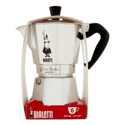 Caffettiera Alluminio 6 Tazze MOKA EXPRESS Restyling Cromo satinato 0001173