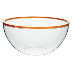 Insalatiera Plastica San (32cm) SATURNO Trasparente e Rosso 144