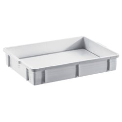 Cassetta TRANSPORT sovrapponibile per alimenti Bianco (60x40x8cm) 1875M BI