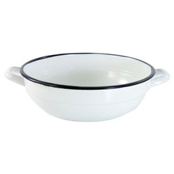 Tegame Smaltato (32cm) Bianco e Blu 012263