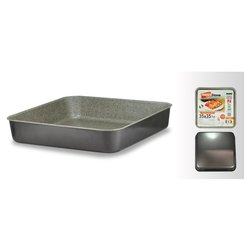 Teglia alta Alluminio antiaderente (35x35cm) HAPPY STONE Grigio pietra HAPSTTEGATXX3535H