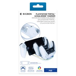 Base ricarica PLAYSTATION 5 Portal&Dualsense Twin White e Black PS5TRIPLECHARGER