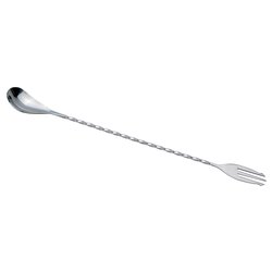Cucchiaio cocktail miscelatore con forchetta Cromo 475830