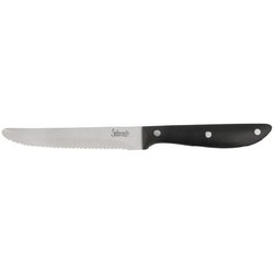 Coltello Inox manico rivettato BISTROT Cromo e Nero CTFBI