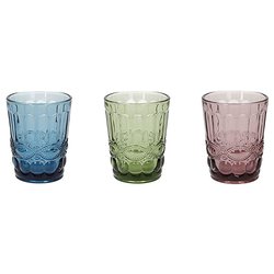 Set bicchieri Acqua 3 pz Vetro (230ml) MADAME Multicolor MA585B3M092