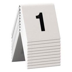 Segnaposto Set 10 Numeri da 1 a 10 (5,2x4,2x5,2cm) SECURIT Bianco TN 1 10 WT