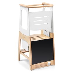 Torre di apprendimento Toucan 3 in 1 (43,4x46x91cm) MONTESSORI Naturale e Bianco 2747014110