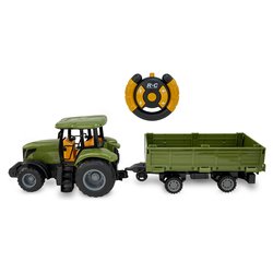 Radiocomando Trattore con rimorchio 27 MHz scala 1:24 (50cm) Verde 2428