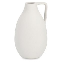 Vaso Porcellana (14x24cm) con manico FREYR Bianco sabbiato 0143266