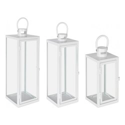 Set lanterne Metallo 3 pz AZENOR Bianco 0141516