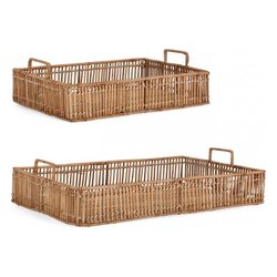 Set vassoi 2 pz Rattan KADIN Naturale 0187085