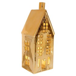 Casetta luce fissa (10,2x9,3x25,5cm) DICKENS LED Oro 0523073