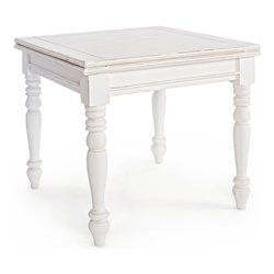 COLETTE Tavolo Allungabile Bianco (80-160x80cm)