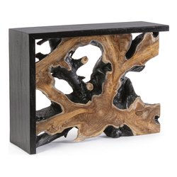 SHERWOOD Consolle Legno e Nero (100cm)